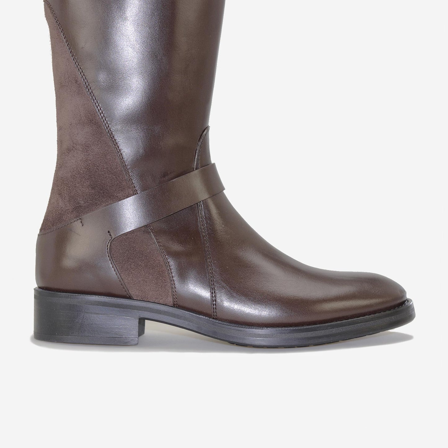 Botas de Pele e Camurça