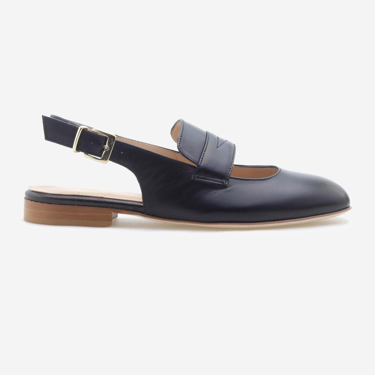 Mocassins em Pele aberto atrás