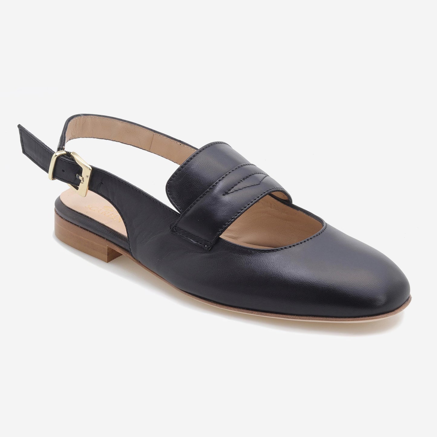 Mocassins em Pele aberto atrás