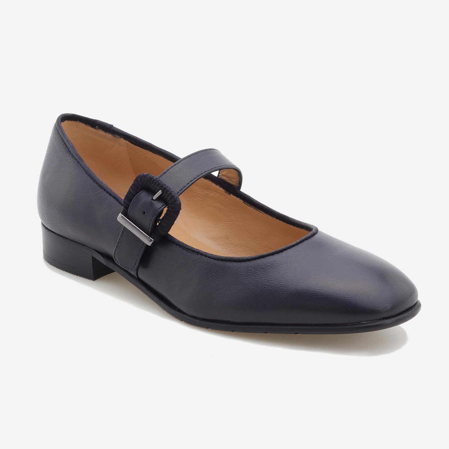 Sapatos Mary Jane em Pele