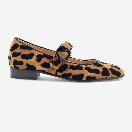 Sapatos Mary Jane em Pele