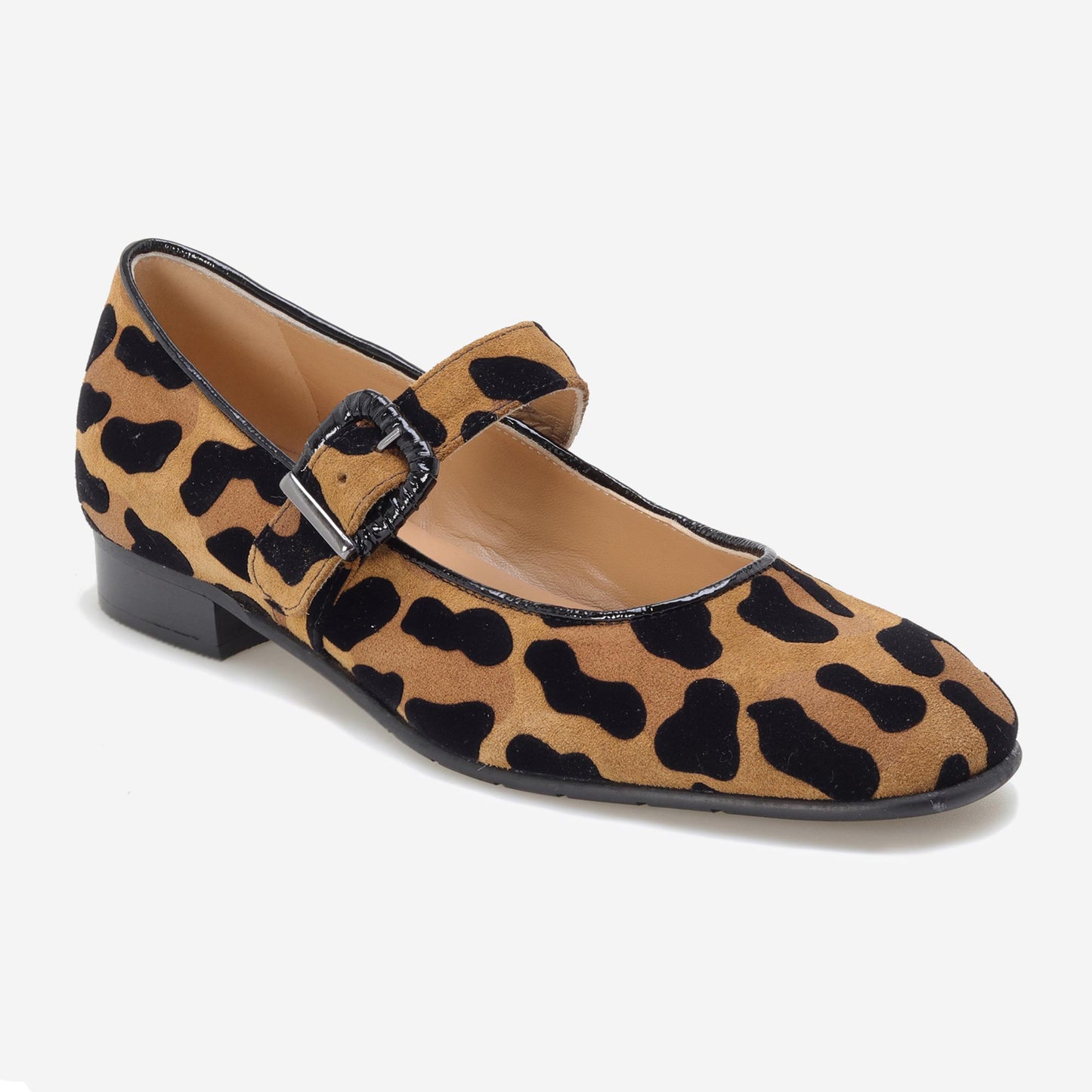 Sapatos Mary Jane em Pele