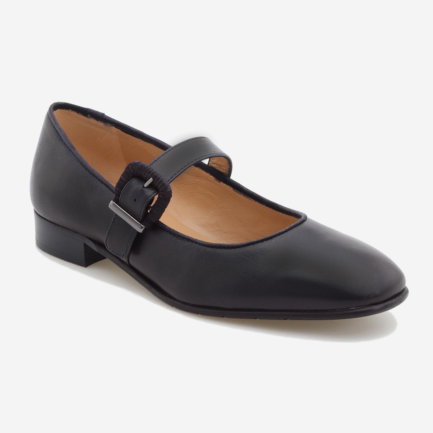 Sapatos Mary Jane em Pele