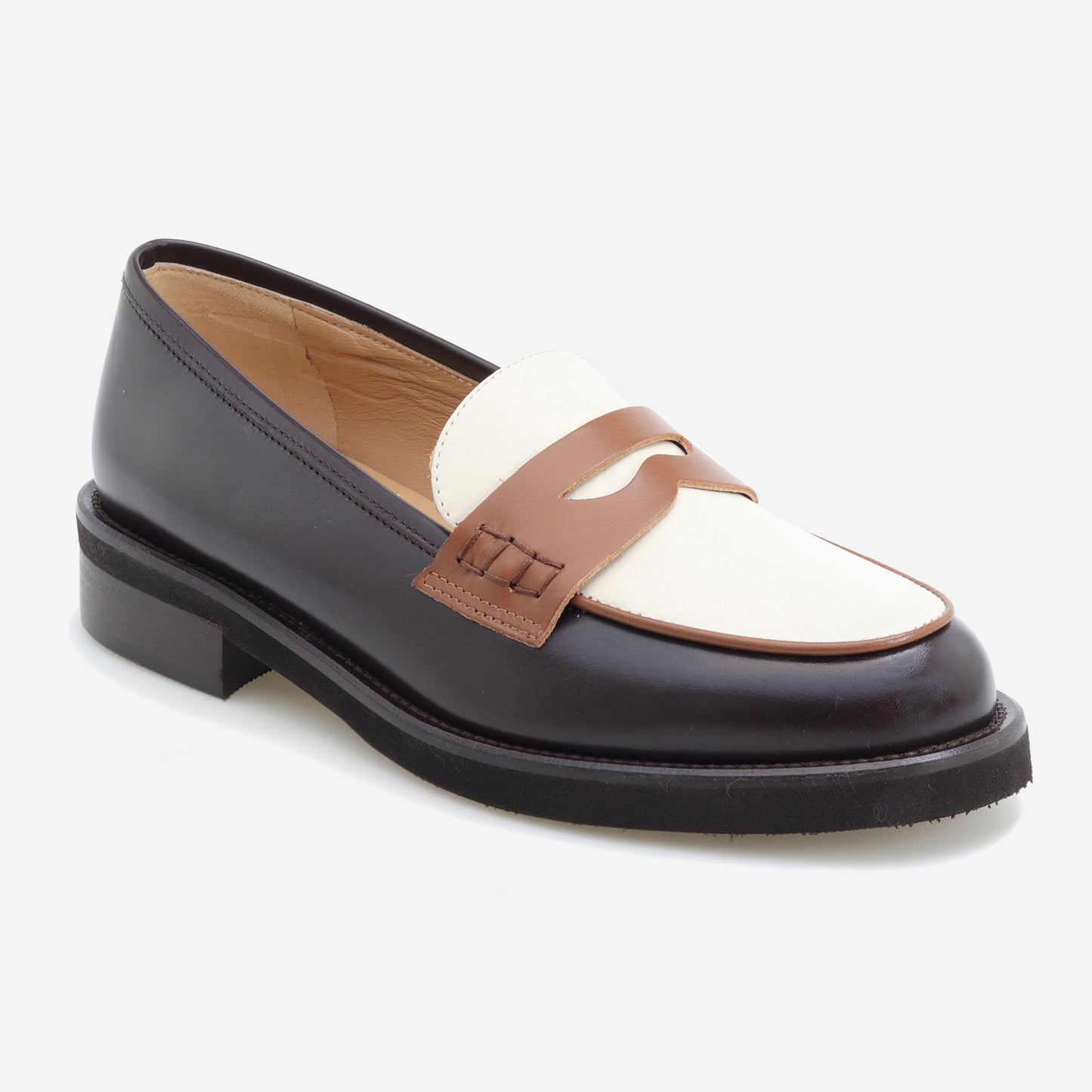 Mocassins em Pele Tricolor