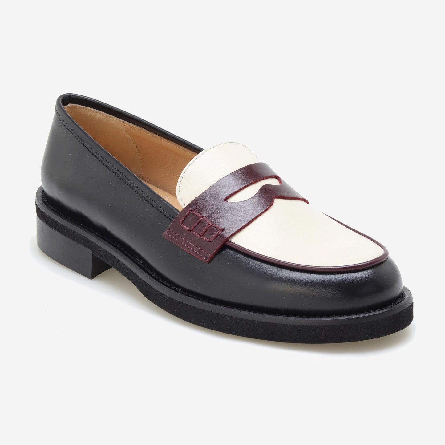 Mocassins em Pele Tricolor