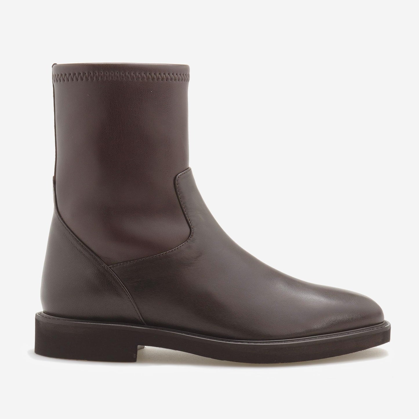 Botins em Pele e Cano de Lycra