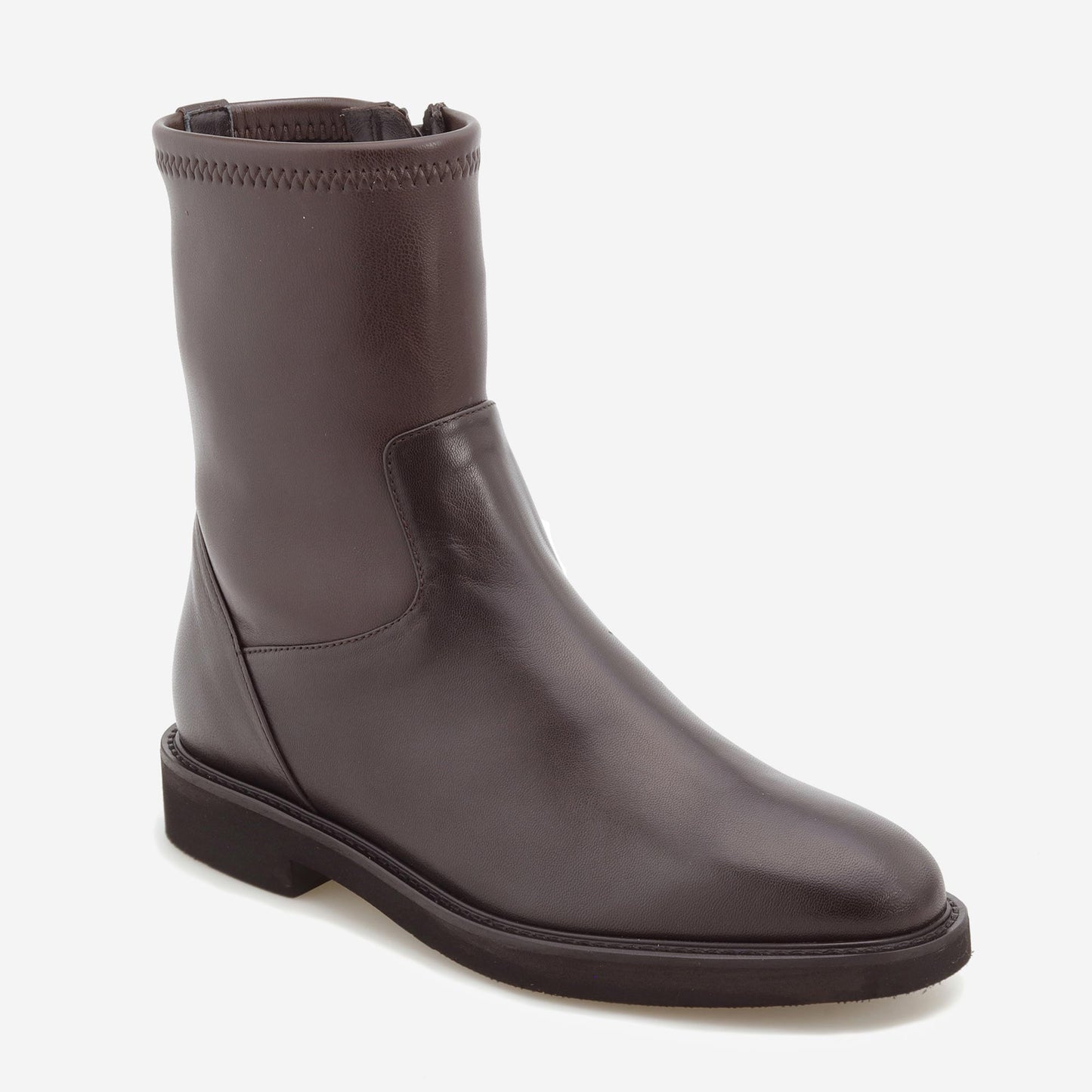 Botins em Pele e Cano de Lycra