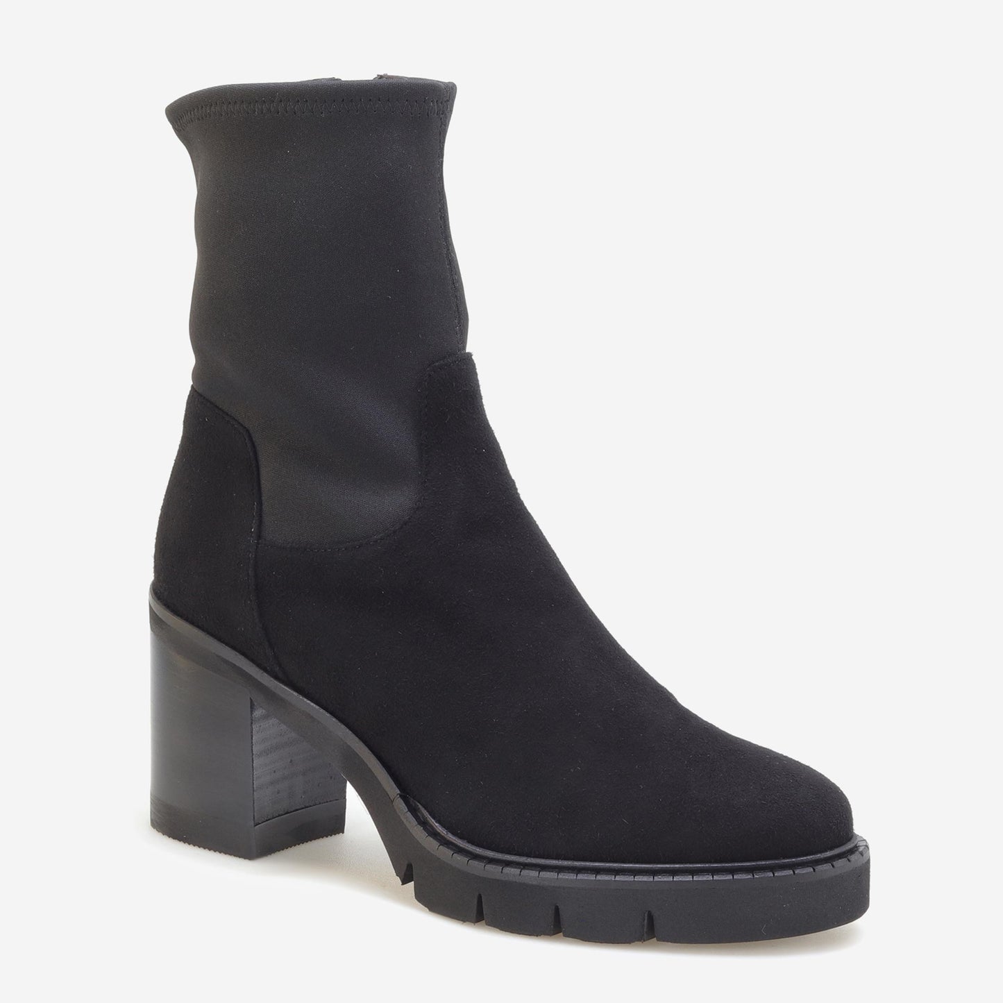 Botins Camurça e Cano em Lycra