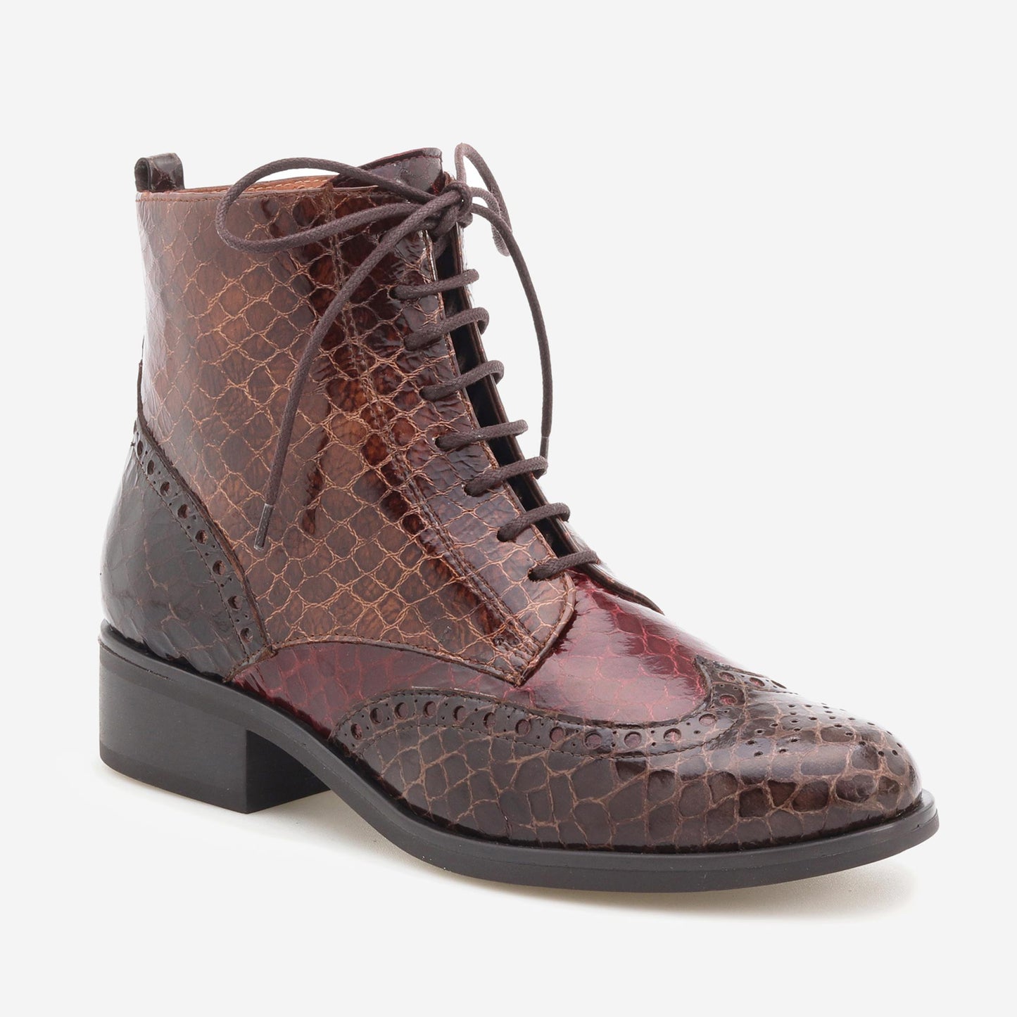 Botins Croco com Atacadores