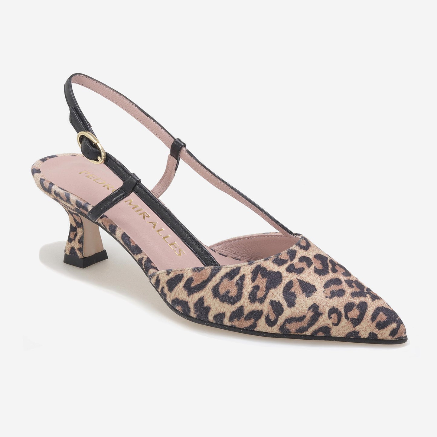 Sapatos Scarpin em Camurça print leopardo