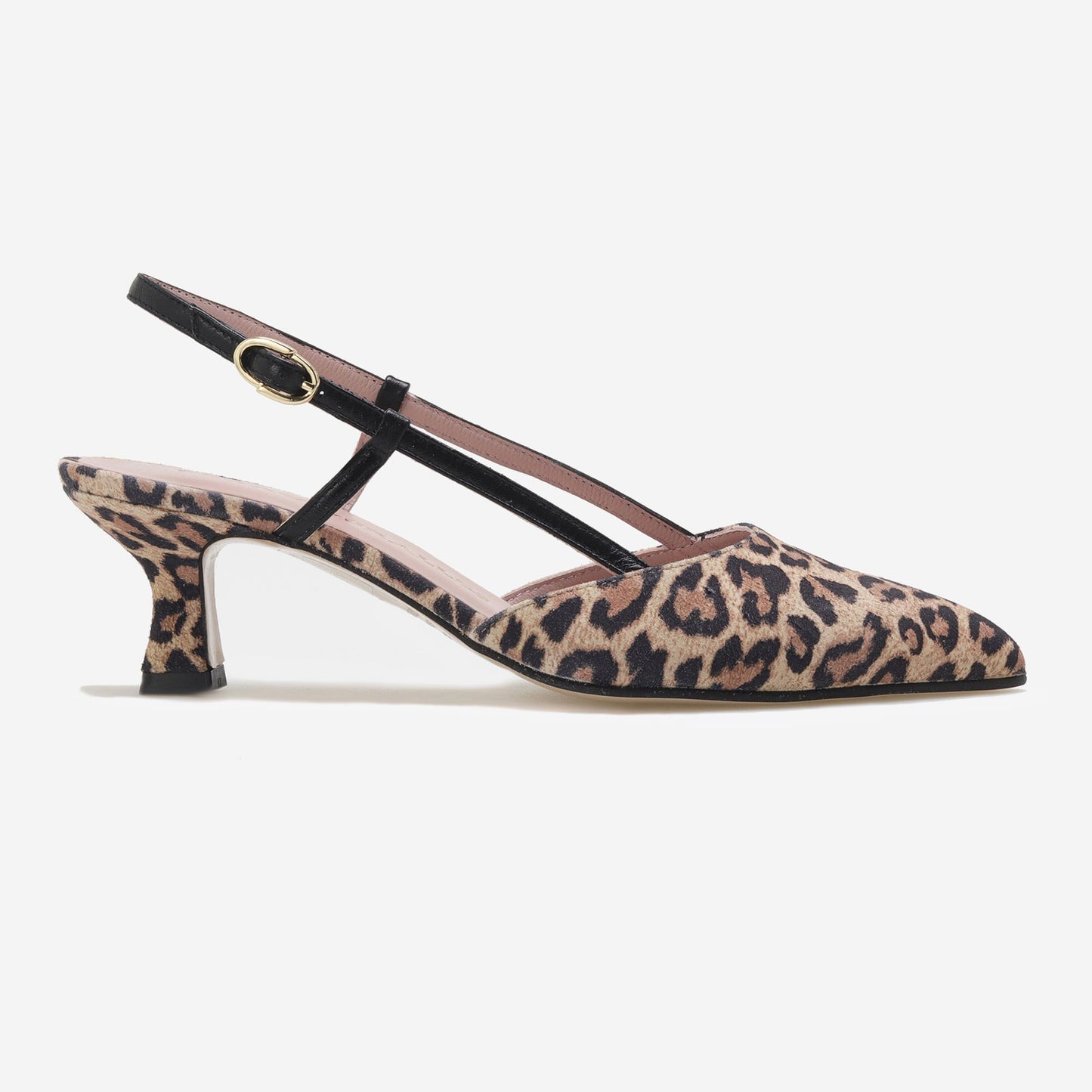 Sapatos Scarpin em Camurça print leopardo
