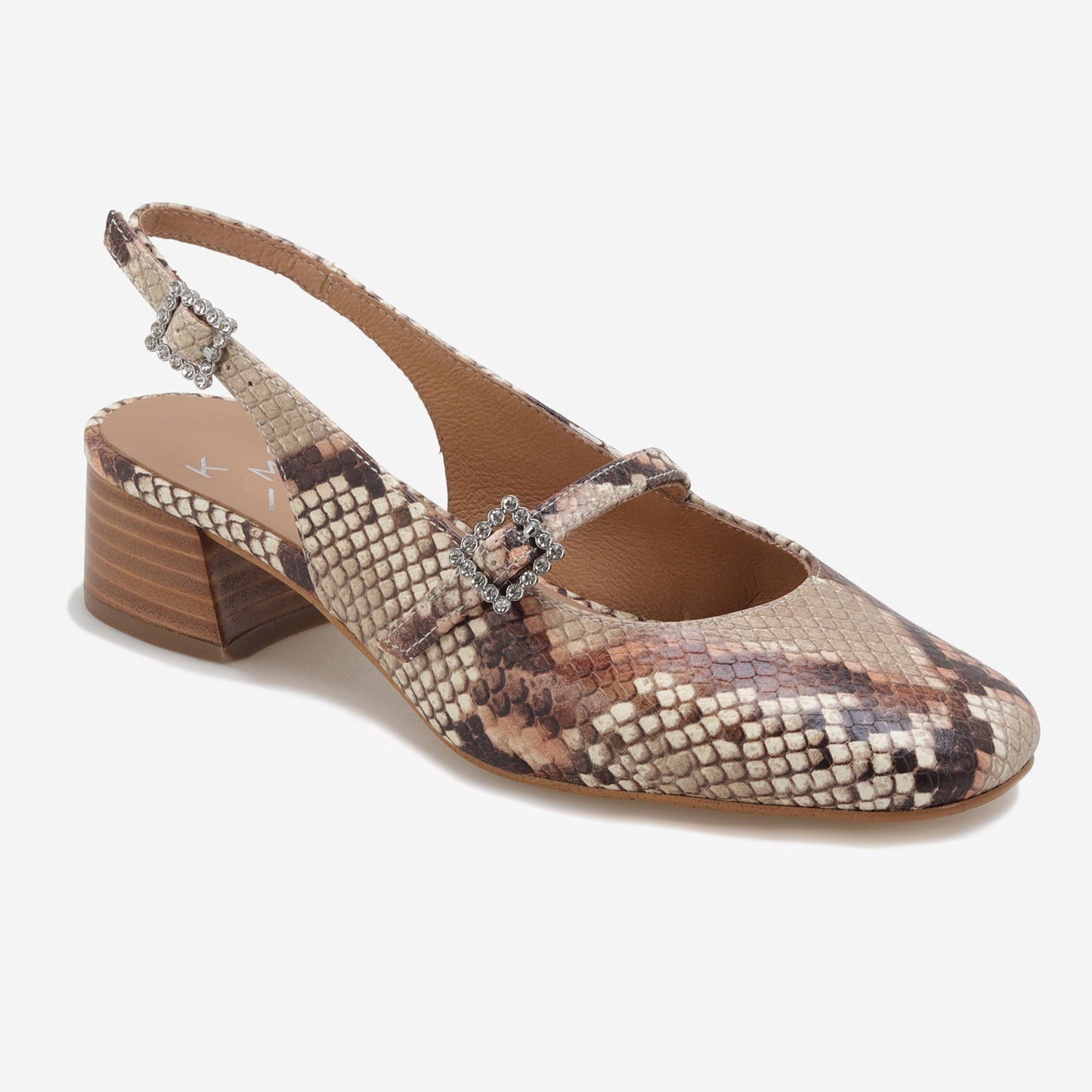 Sapatos Mary Jane com Print animal