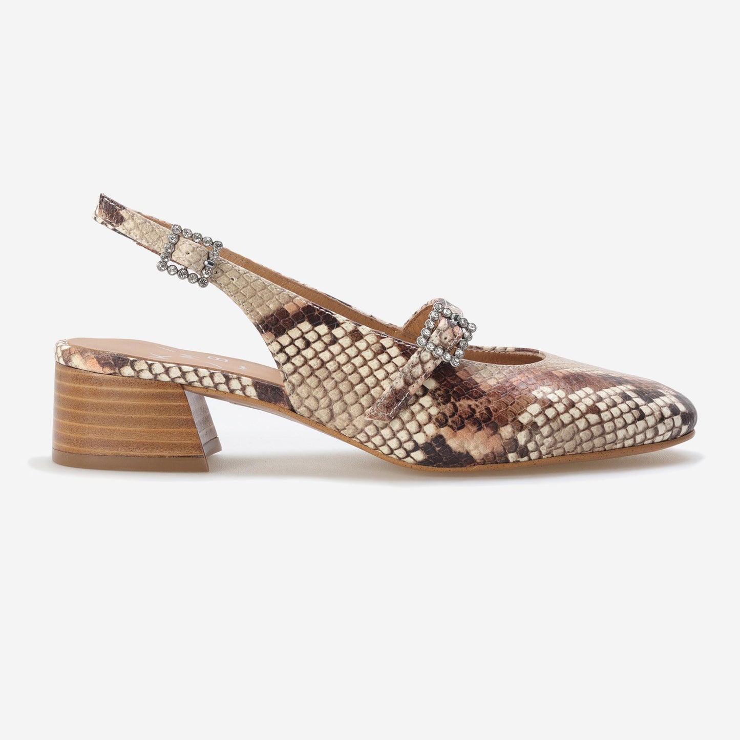 Sapatos Mary Jane com Print animal