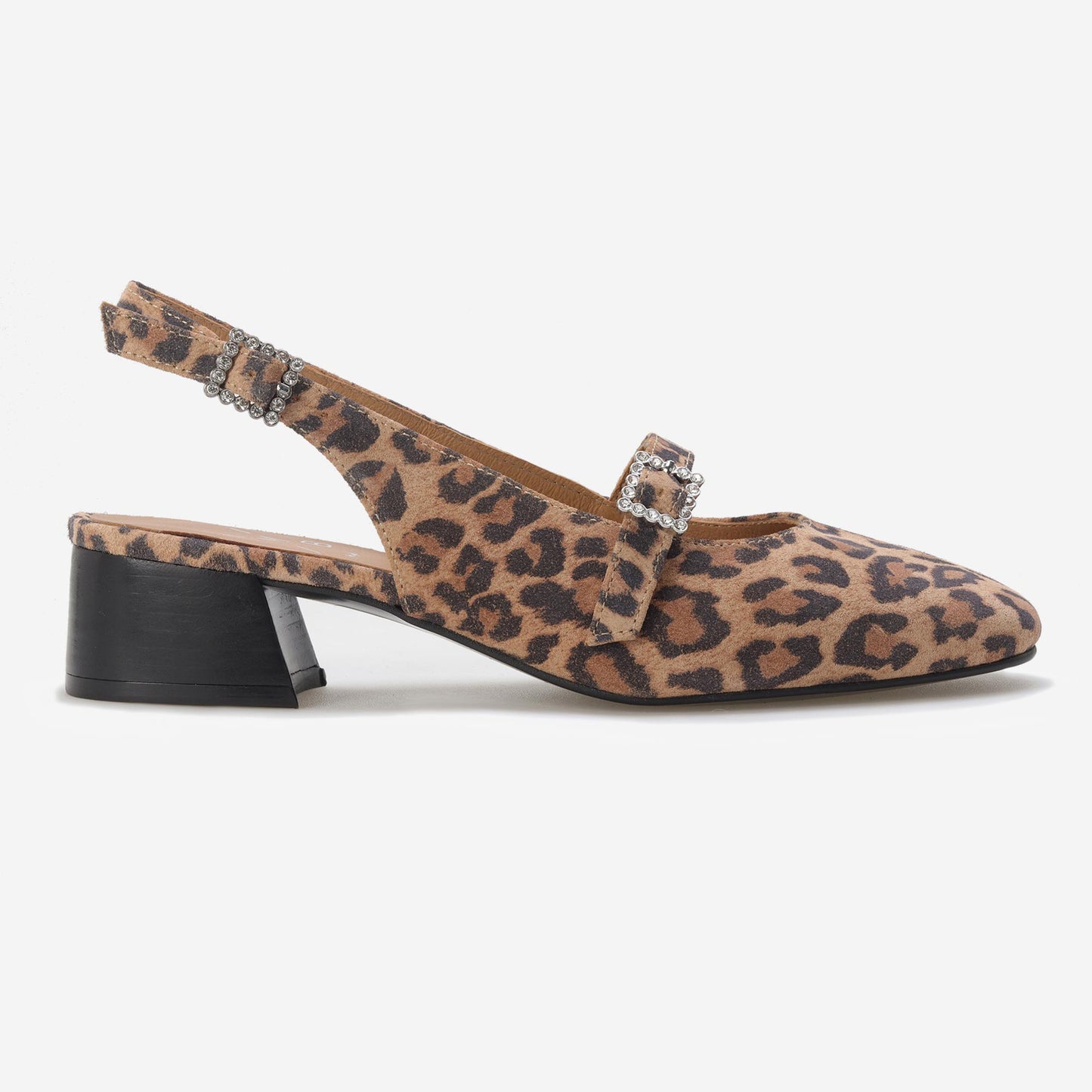 Sapatos Mary Jane com Print animal