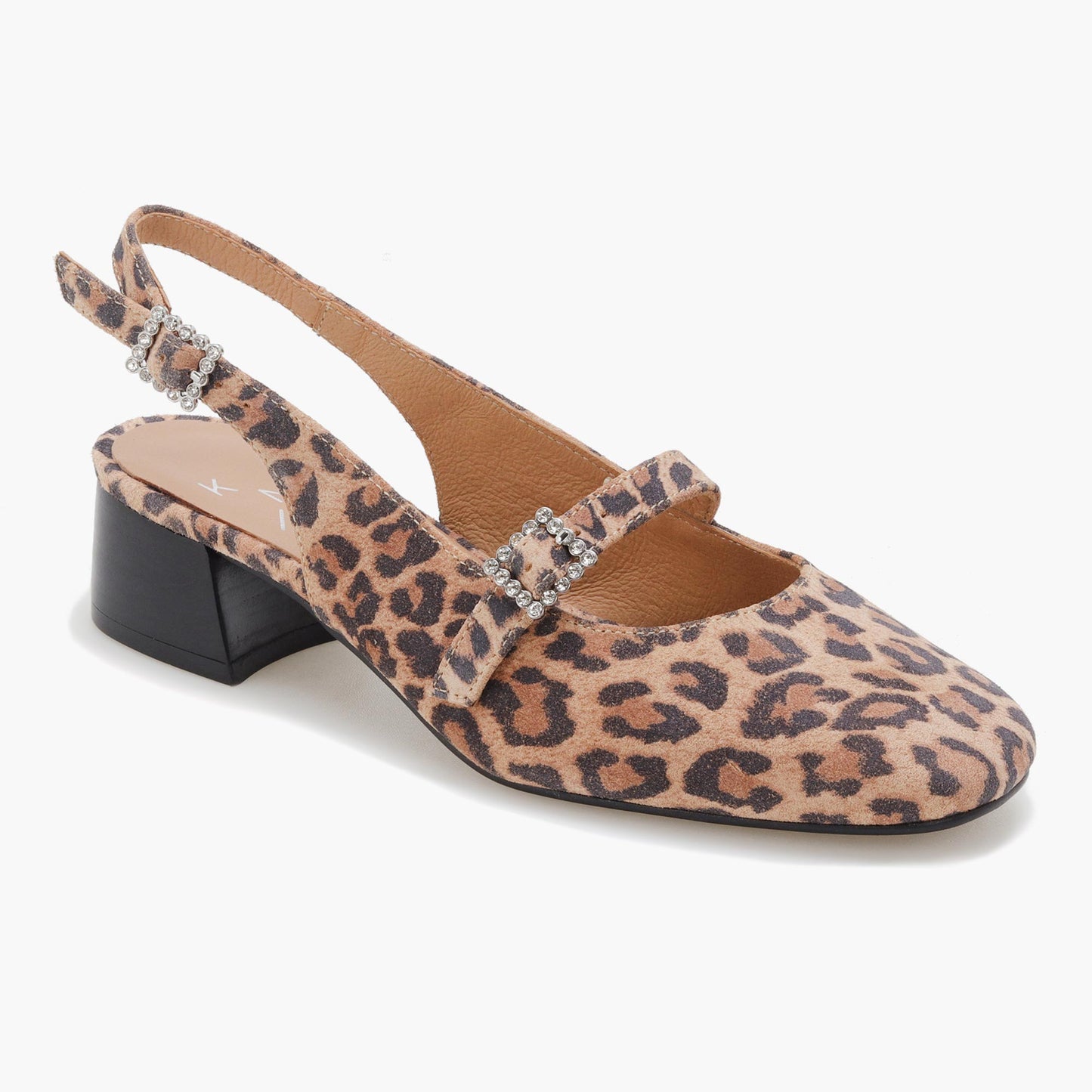 Sapatos Mary Jane com Print animal