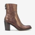 Load image into Gallery viewer, Metallic leather ankle boots