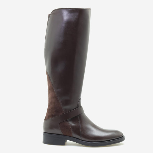 Botas de Pele e Camurça