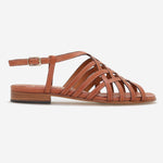 Load image into Gallery viewer, Women&#39;s leather sandal with crossed straps
