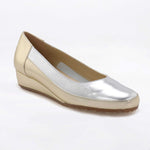 Load image into Gallery viewer, Metallic leather pumps