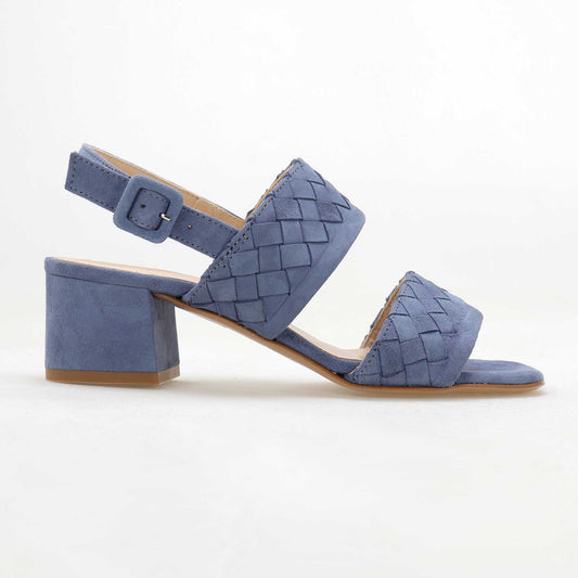 Women's woven suede sandal