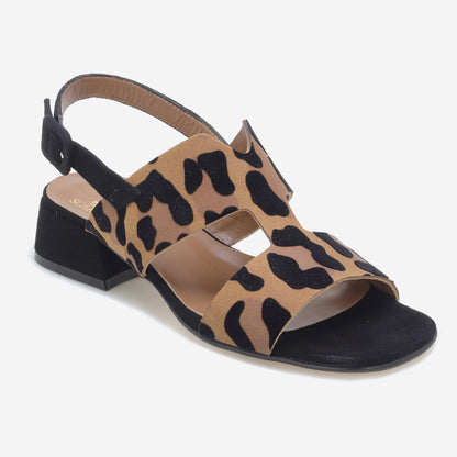 Sandálias de Camurça Leopardo