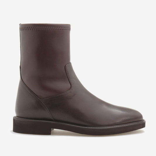 Botins em Pele e Cano de Lycra