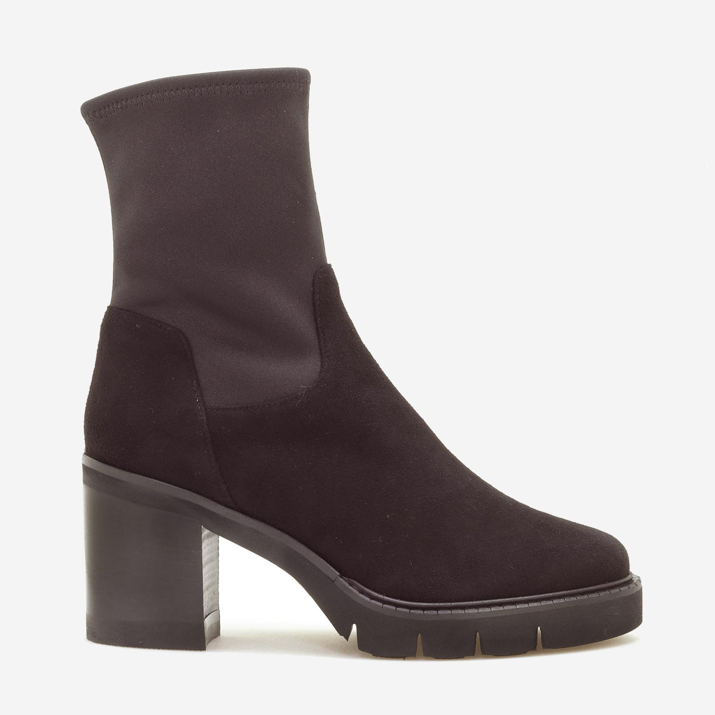 Botins Camurça e Cano em Lycra