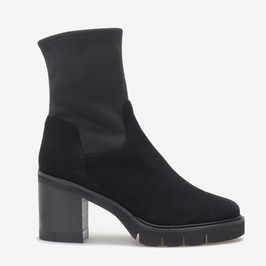 Botins Camurça e Cano em Lycra