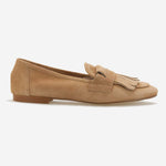 Load image into Gallery viewer, Women&#39;s suede loafers with fringes
