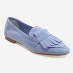 Load image into Gallery viewer, Women&#39;s suede loafers with fringes
