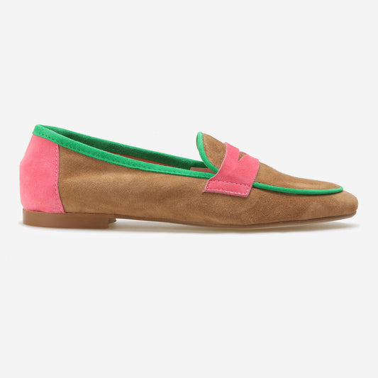 Mocassins de Camurça Tricolor