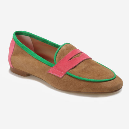 Mocassins de Camurça Tricolor