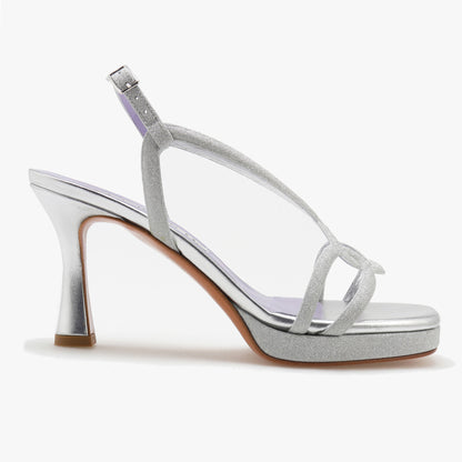 Women's toilette leather lurex sandal