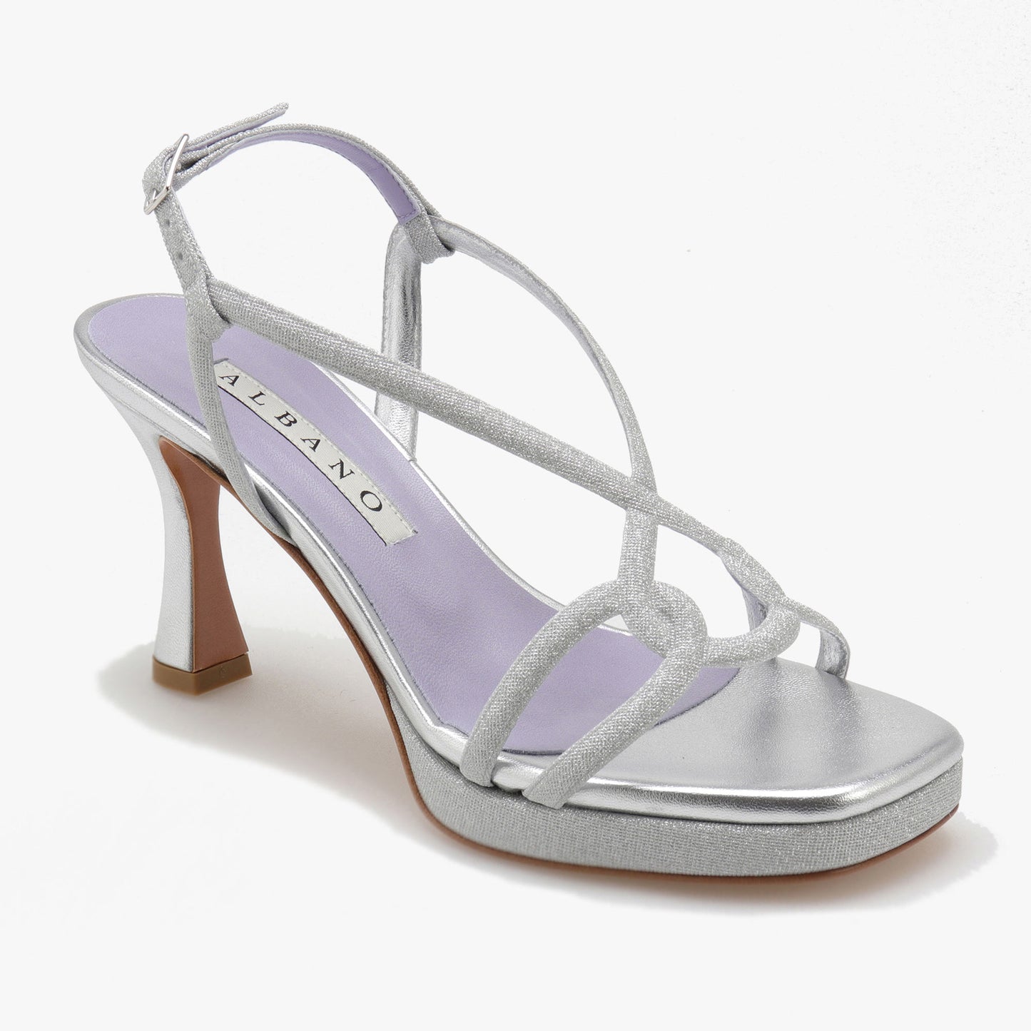 Women's toilette leather lurex sandal