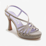 Load image into Gallery viewer, Lurex leather sandals