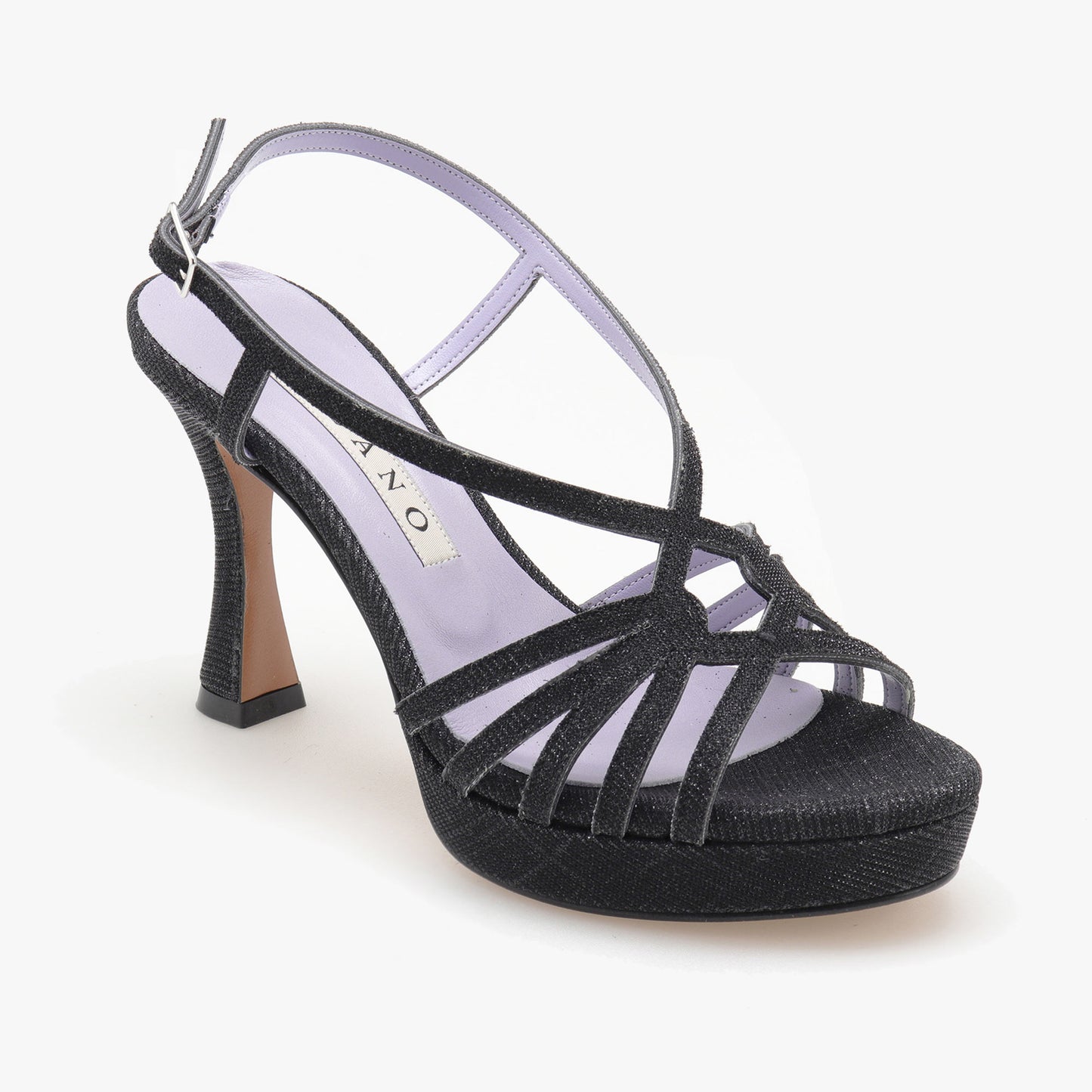 Women's toilette leather lurex sandal