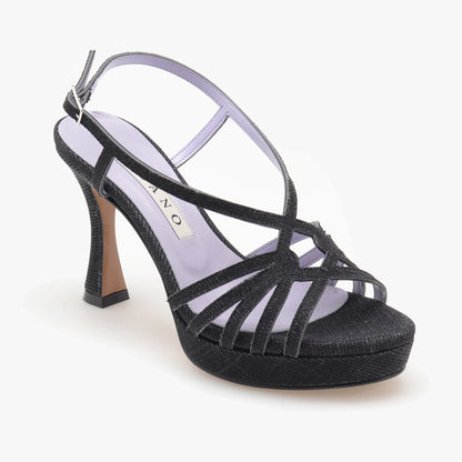 Women's toilette leather lurex sandal