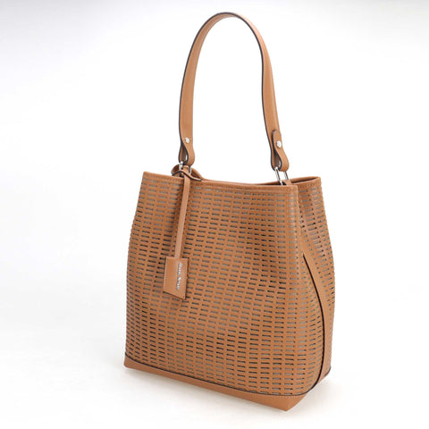Perforated leather bag
