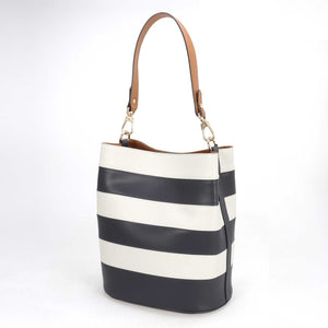 Two-tone striped bag