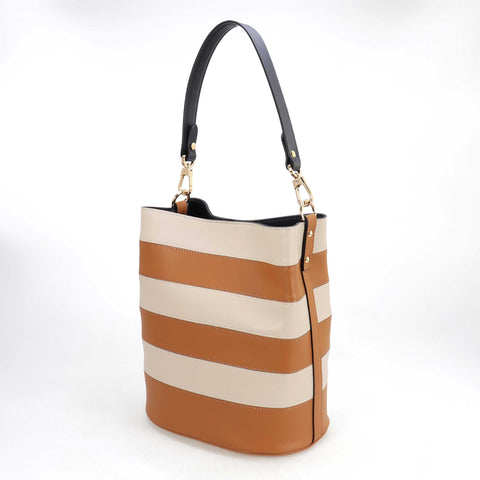 Two-tone striped bag