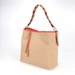 Upload image to gallery viewer, Raffia and leather bag