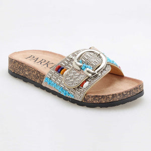 Ladies sandal with beads