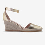 Upload image to gallery viewer, Metallic leather espadrilles