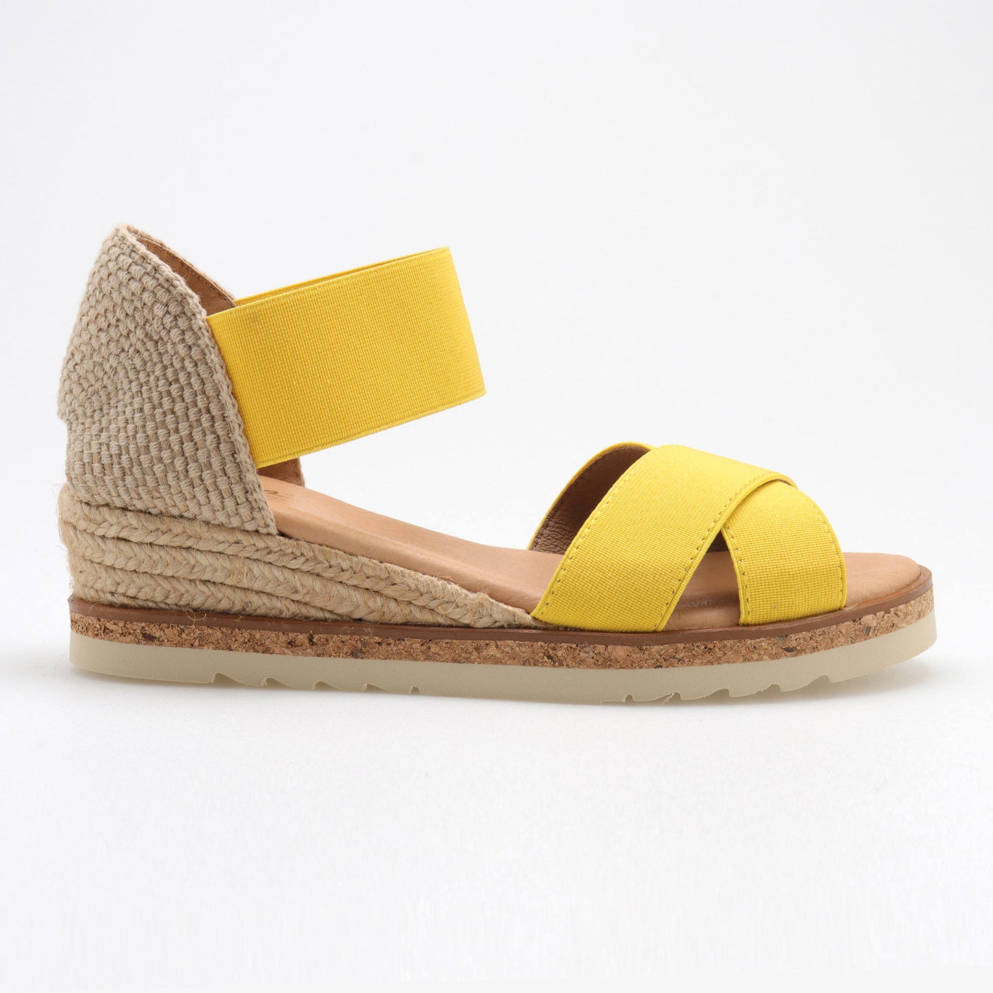 Summer espadrilles with crossed straps