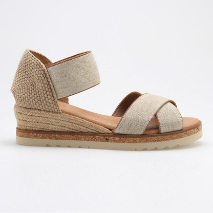 Summer espadrilles with crossed straps