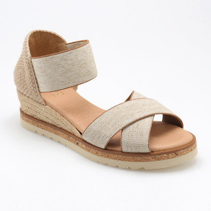 Summer espadrilles with crossed straps