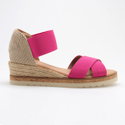 Summer espadrilles with crossed straps