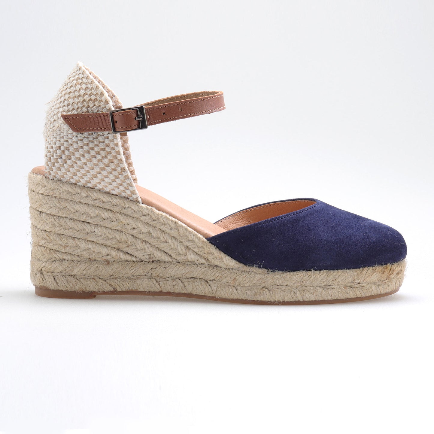 Summer espadrille suede leather strap