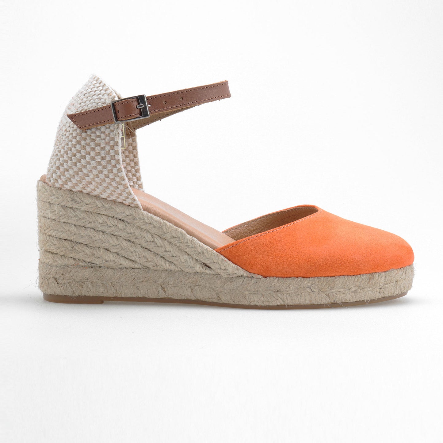 Summer espadrille suede leather strap