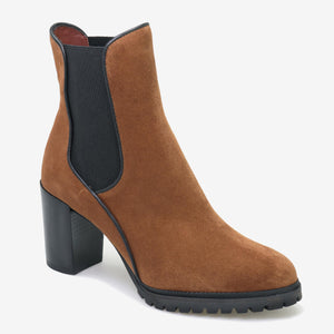 Suede ankle boot